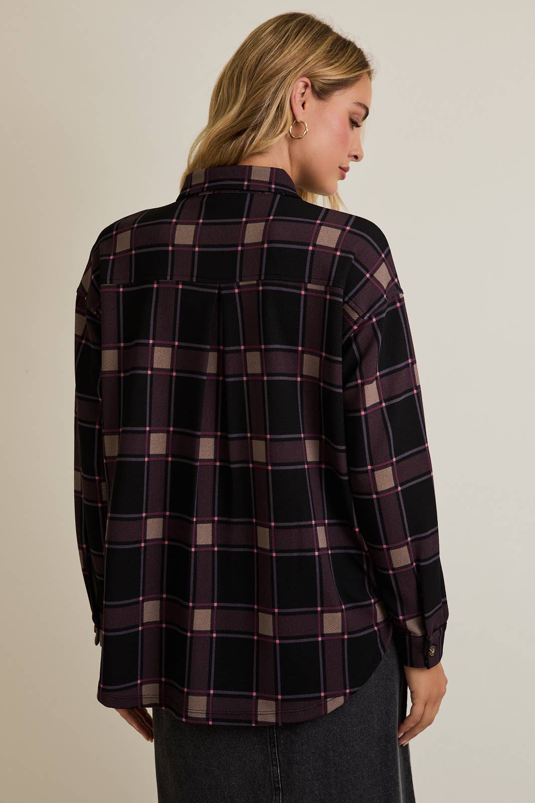 Plaid Button Down Shacket