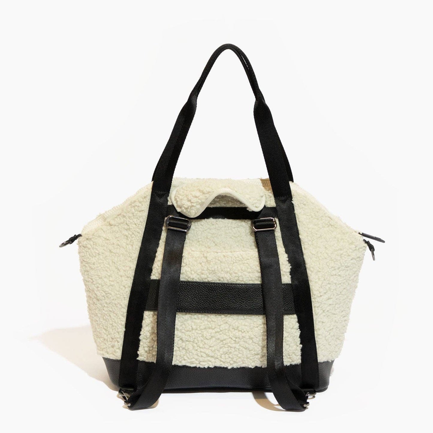 Freshly Picked Ebony Sherpa Teddy Tote Backpack