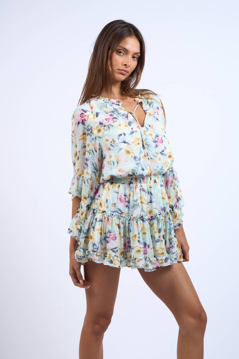 Floral Flare Mini Dress