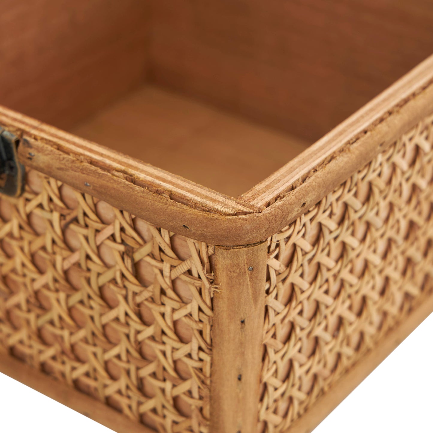 Woven Rattan Box's  with Bronze Latche