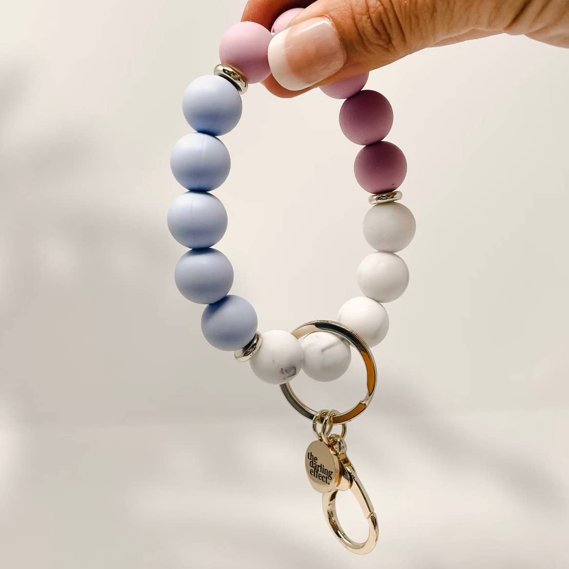 Silicone Keychain Wristlet - Periwinkle Skies