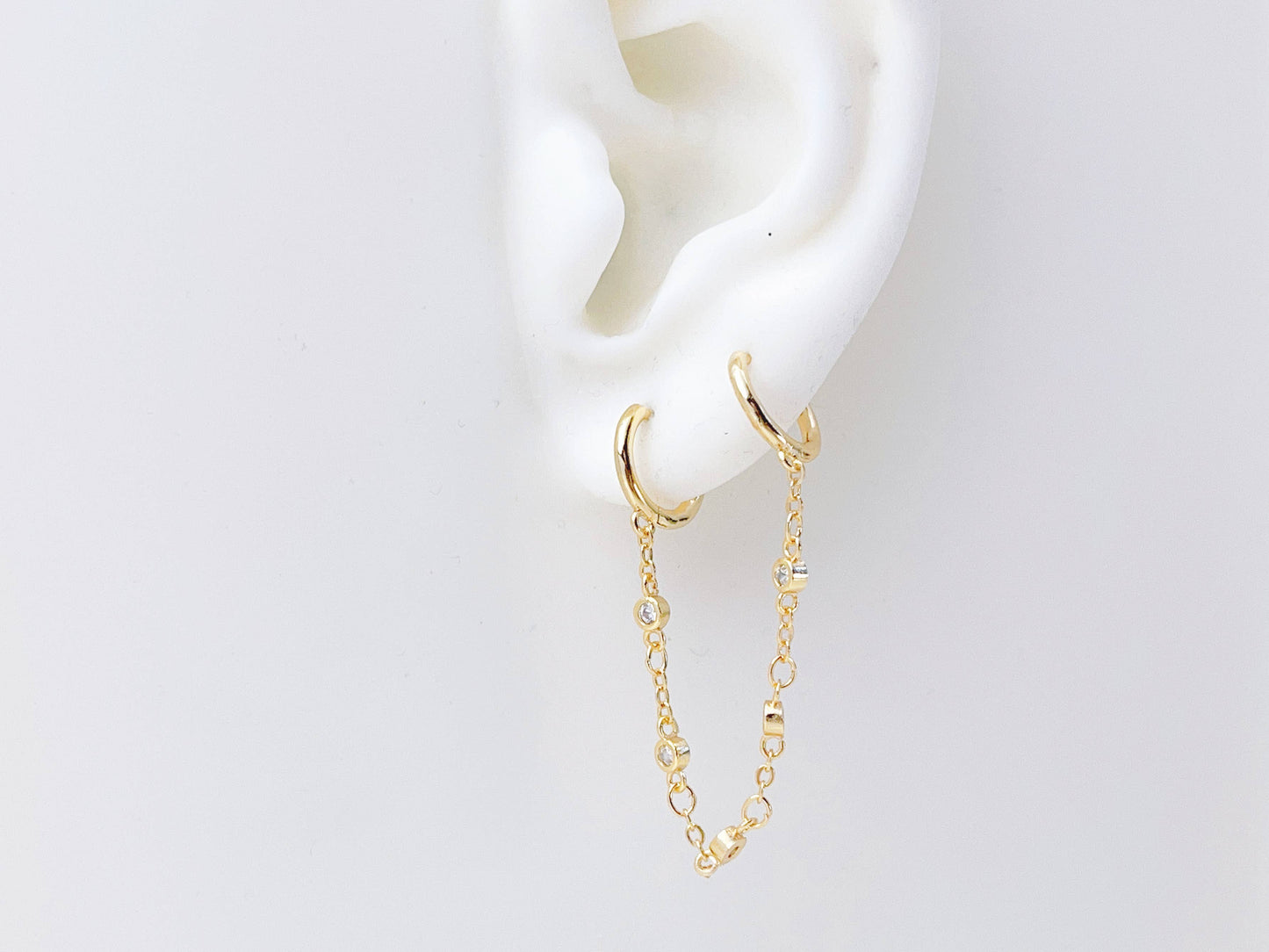 Double hoop Earrings, Single