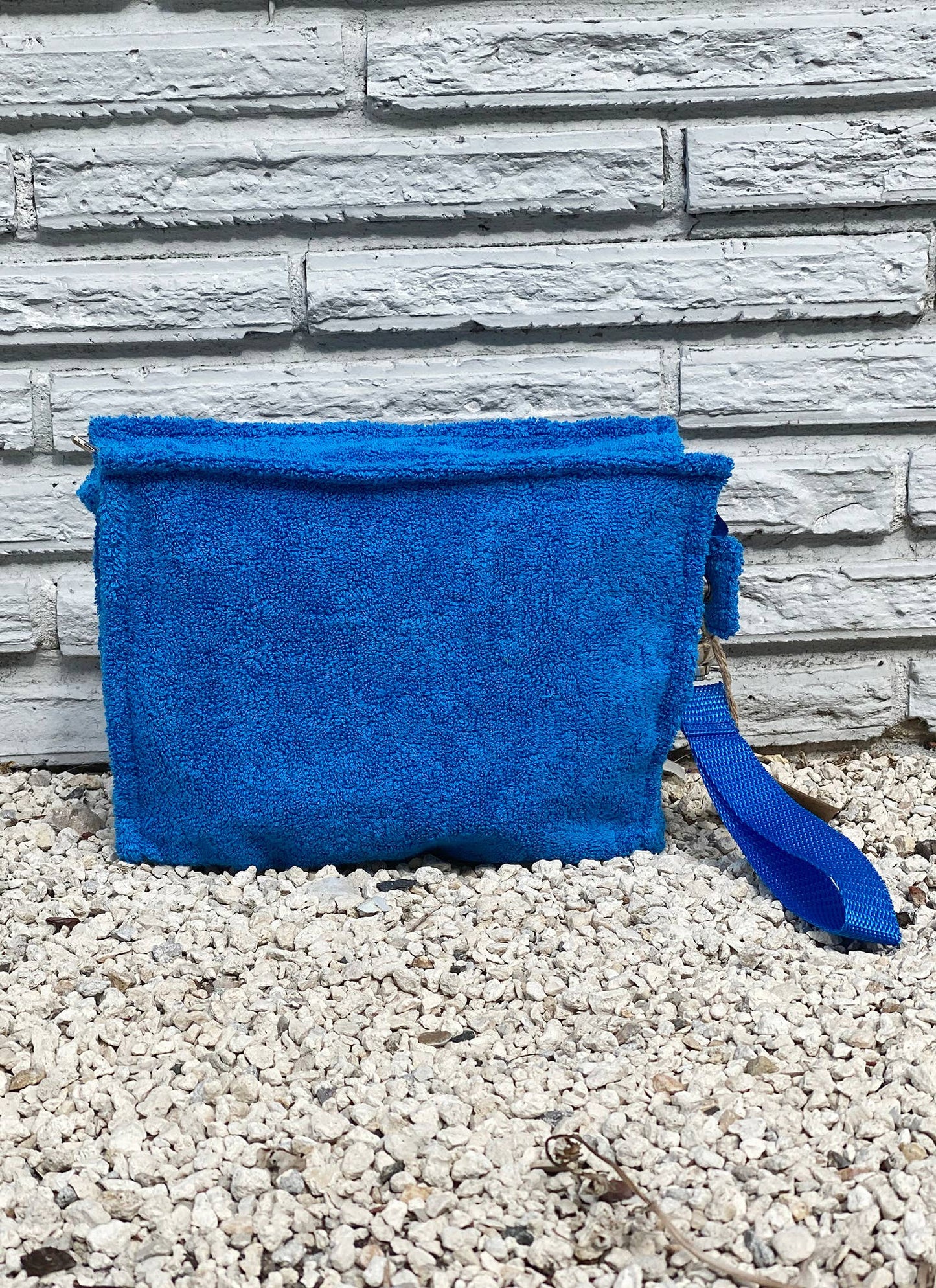 Small Terry Pouch Plastic Lined: Fushia