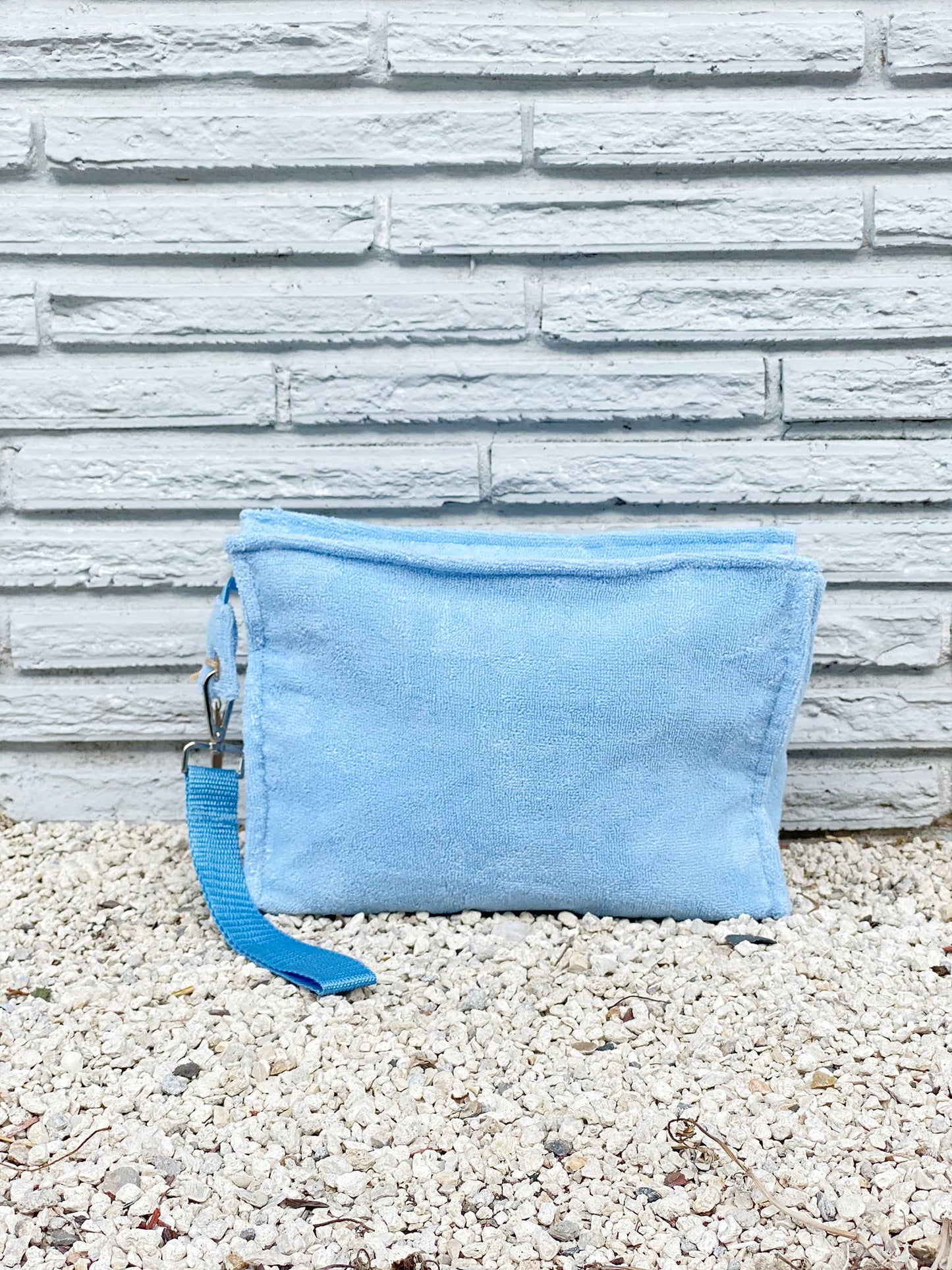 Small Terry Pouch Plastic Lined: Fushia