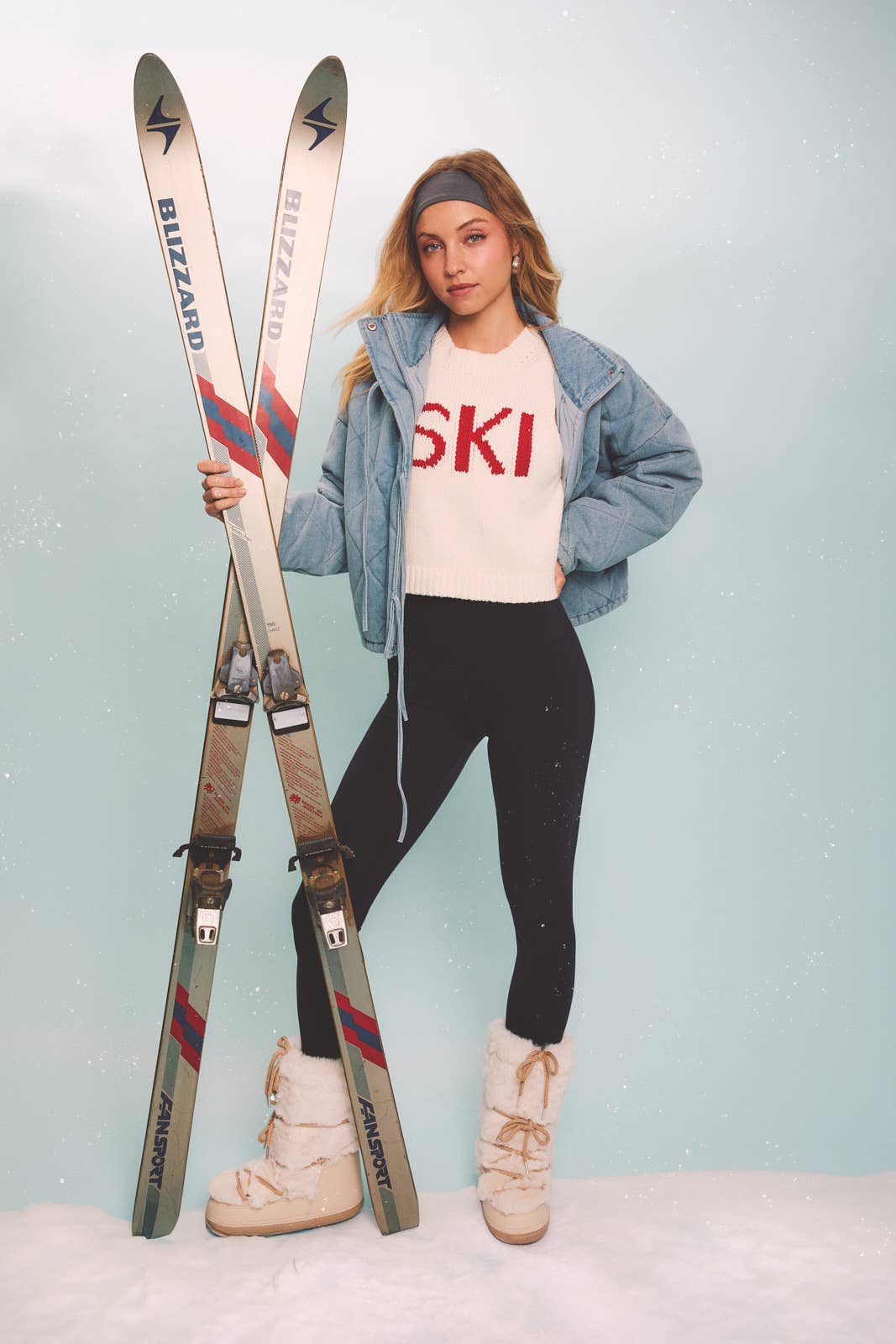 SLEEVELESS "SKI"CHUNKY SWEATER