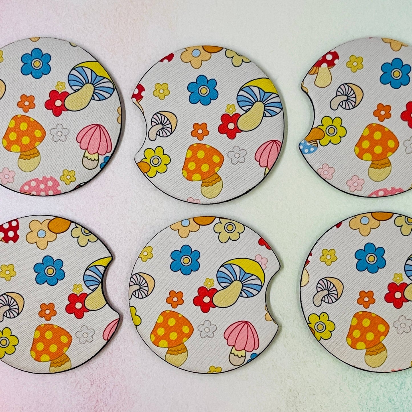 Car Coasters - 70's Shroom Design