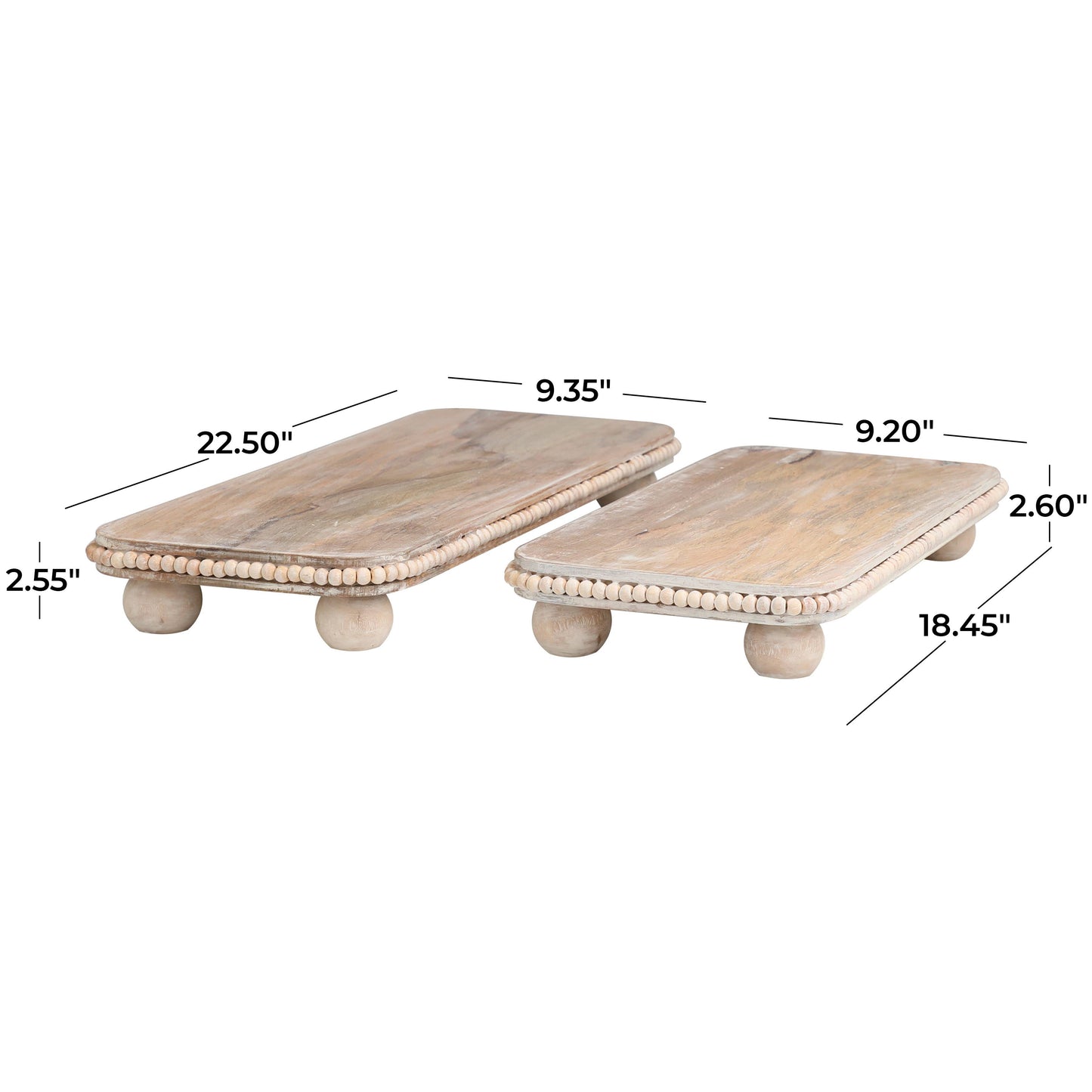 Mango Wood Beaded Trays