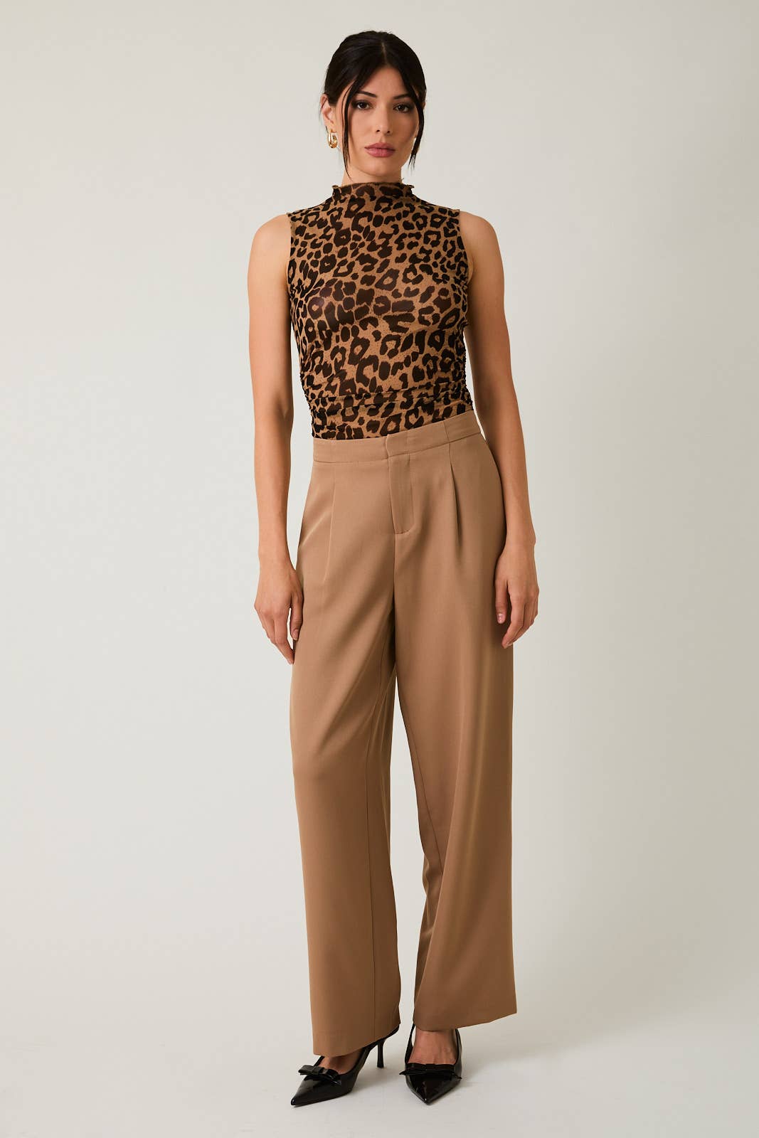 Cheetah Mesh Top