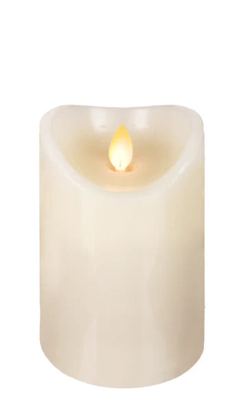 Wax LED Pillar Candle - Lg