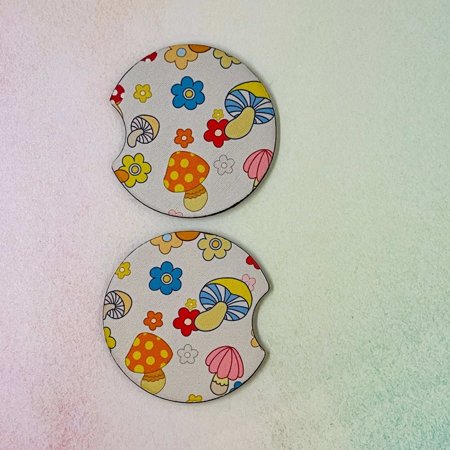 Car Coasters - 70's Shroom Design