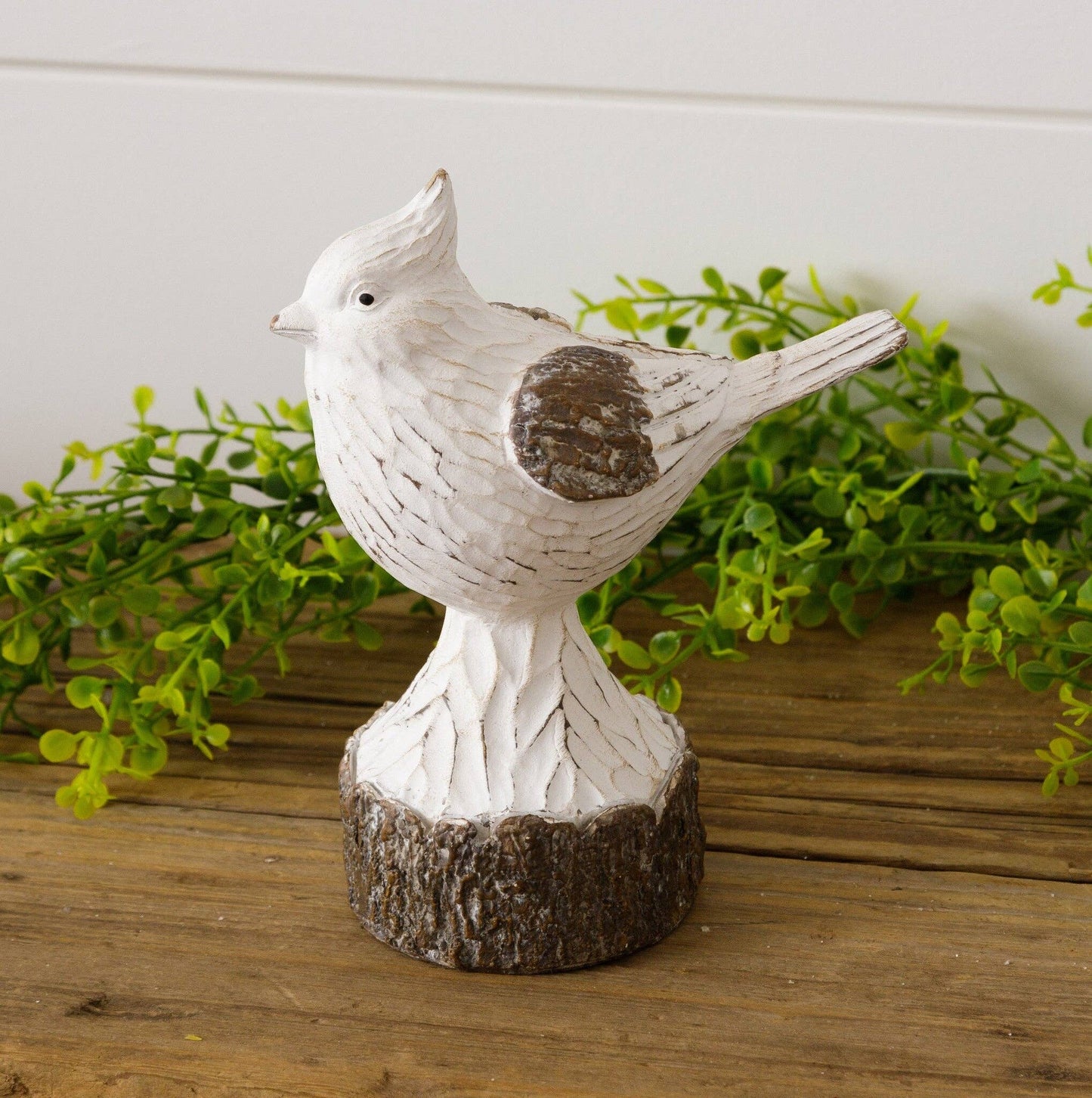 Carved Faux Wood Bird