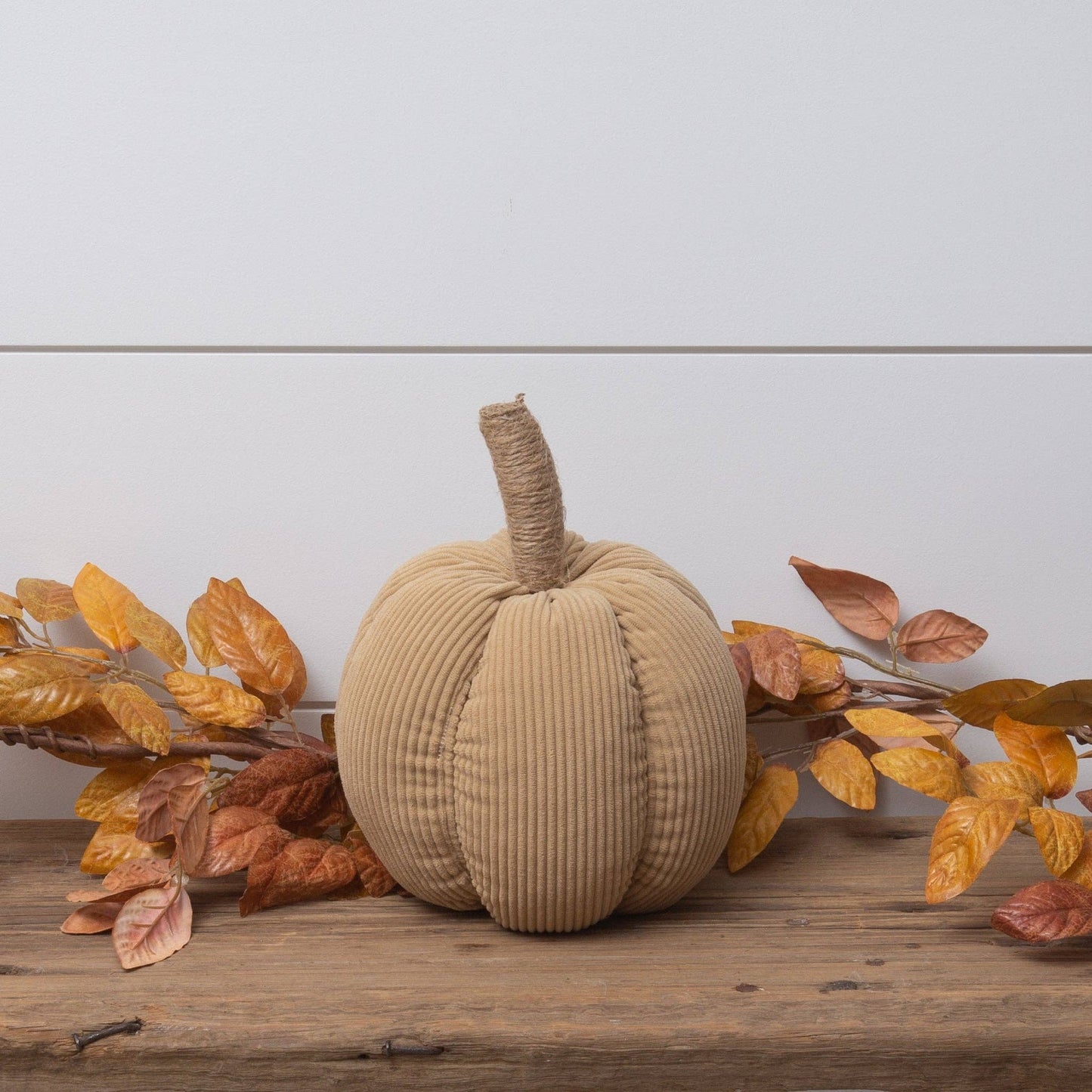 Corduroy Pumpkin with Jute Stem