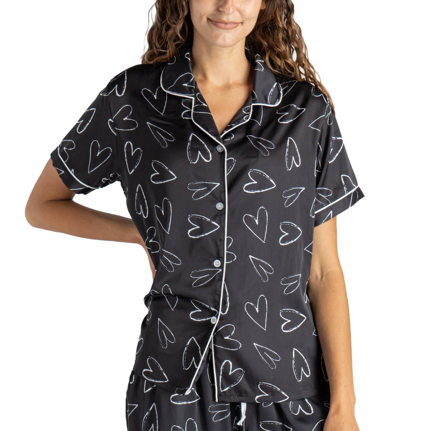 Beauty Sleep Satin Pajama Top