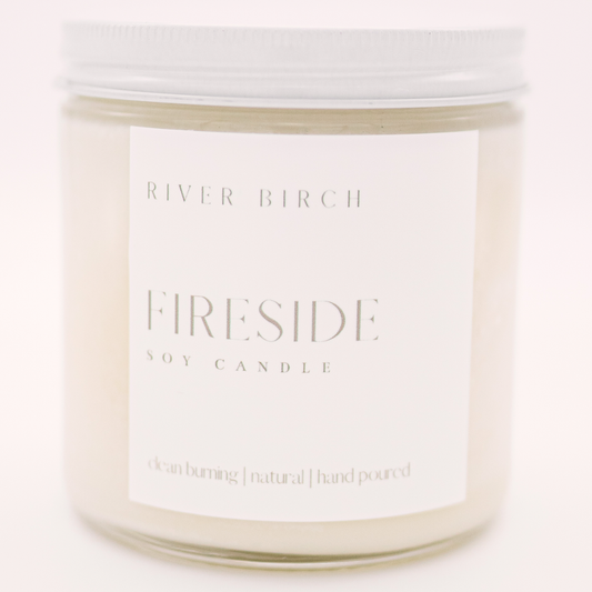 16oz Fireside - Clear Jar - Soy Candle