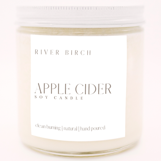 16oz Apple Cider -  Clear Jar - Soy Candle