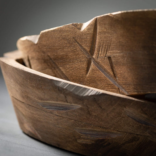 Wooden Oblong Dough Bowl Decor