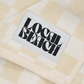 Checker Beach & Bath Towel: Cream/White
