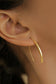 18K Gold PVD Plated Stainless Steel Threader Earrings - 7196: S0OX3T7196 Gold