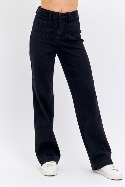 Judy Blue Patch Pocket Straight Jeans