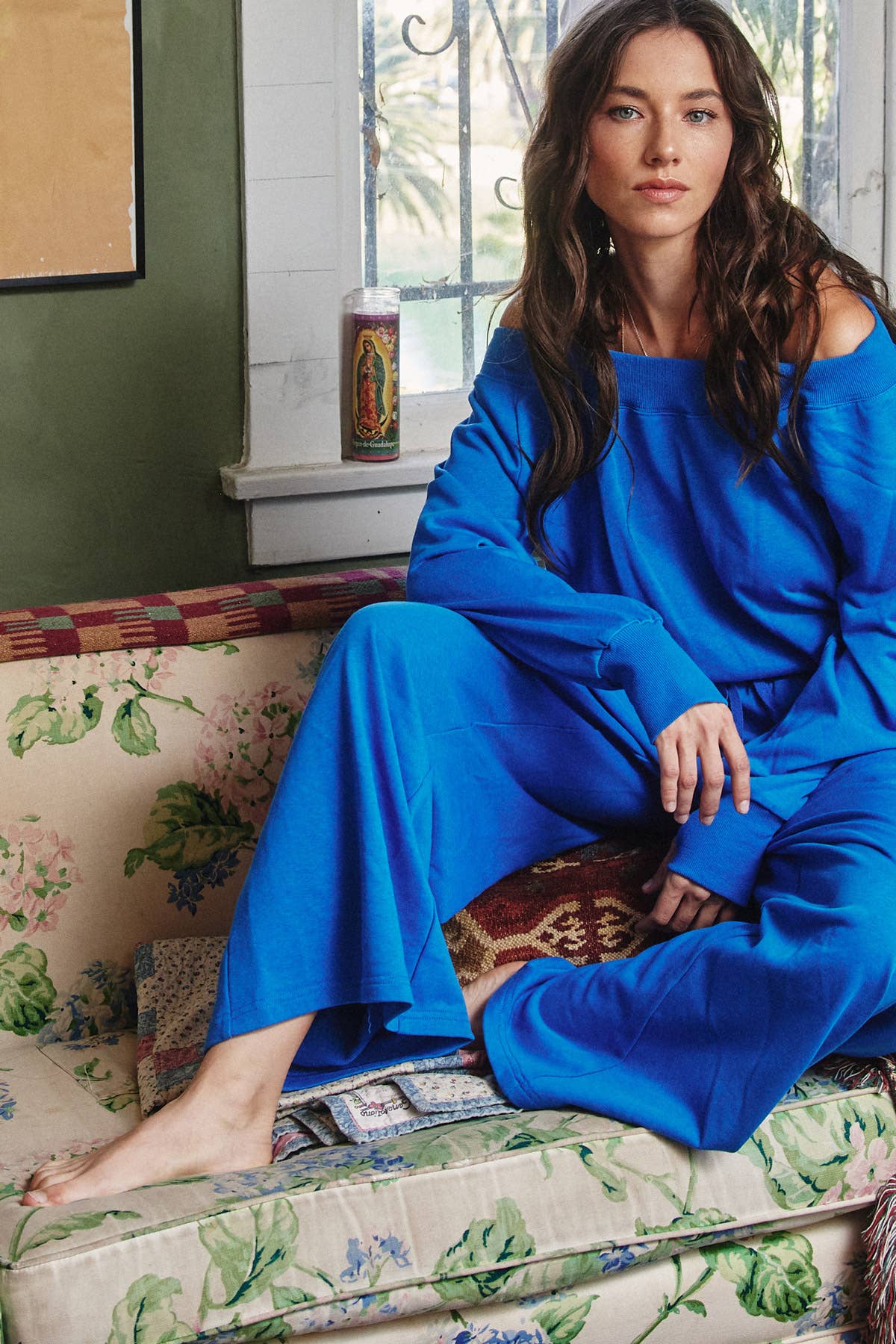 Off-the-shoulder Slouchy Wide Leg Jumpsuit
