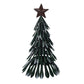 Metal 12" Green Christmas Tree Bottle Topper