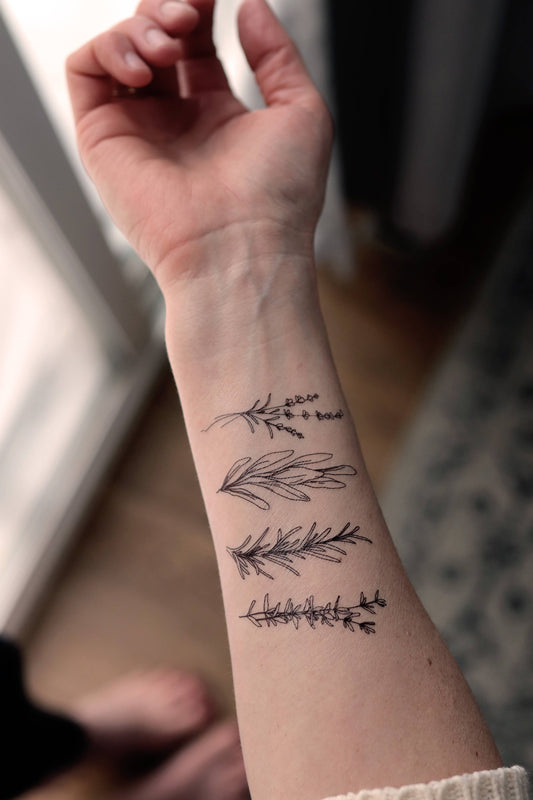 Herbs Temporary Tattoos