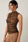 Cheetah Mesh Top
