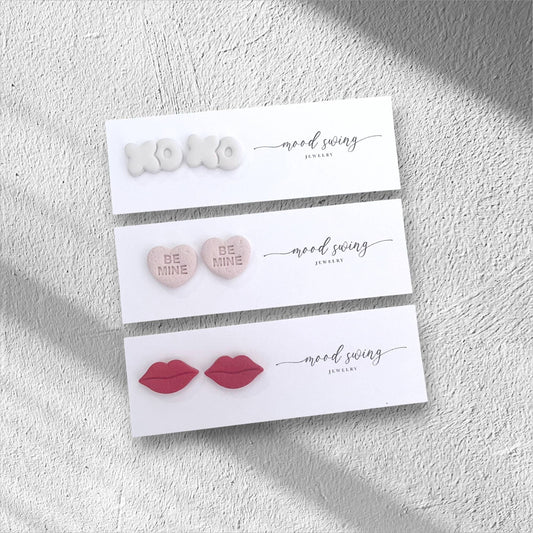 Be Mine Collection | Polymer Clay Studs  : Xos