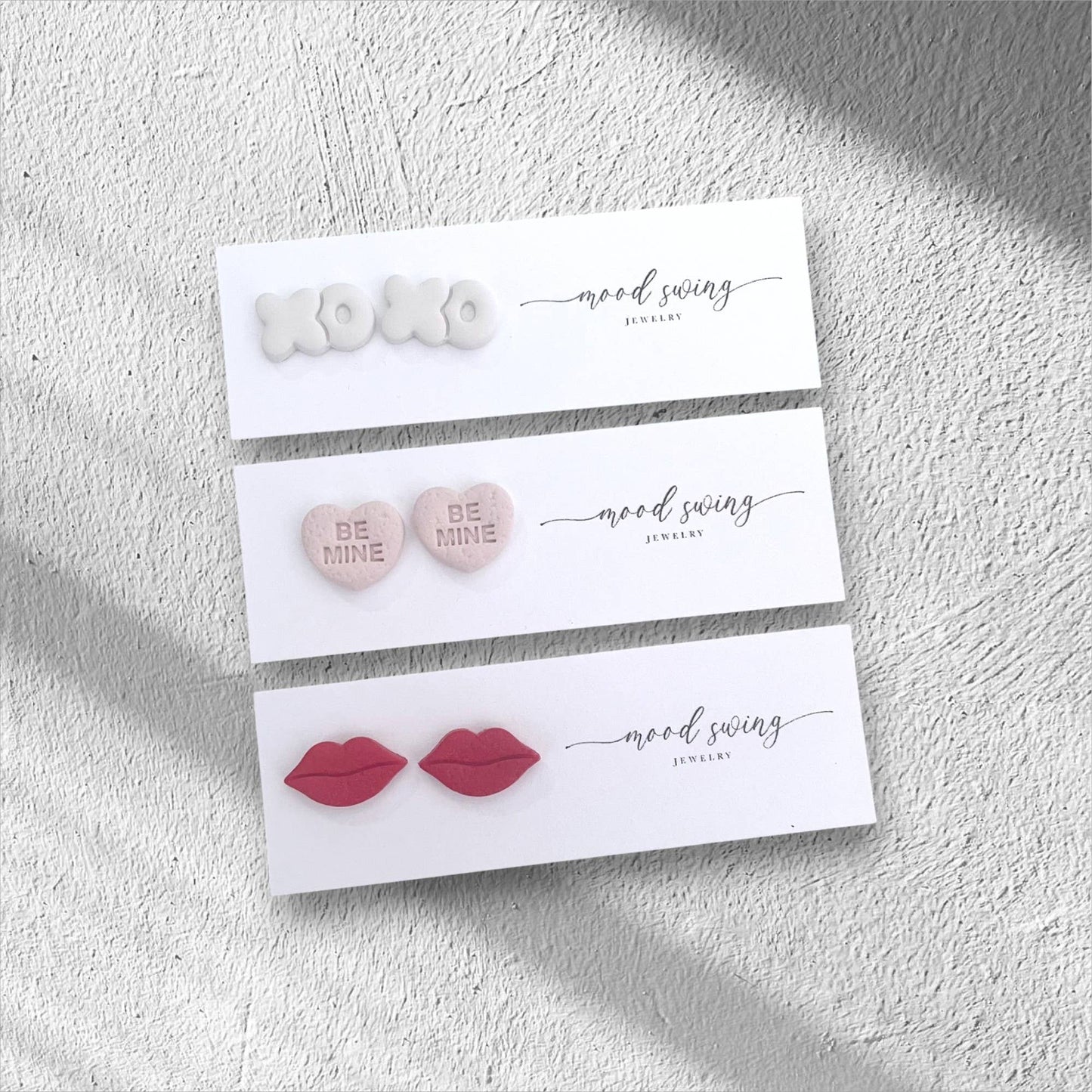 Be Mine Collection | Polymer Clay Studs  : Be Mine Hearts