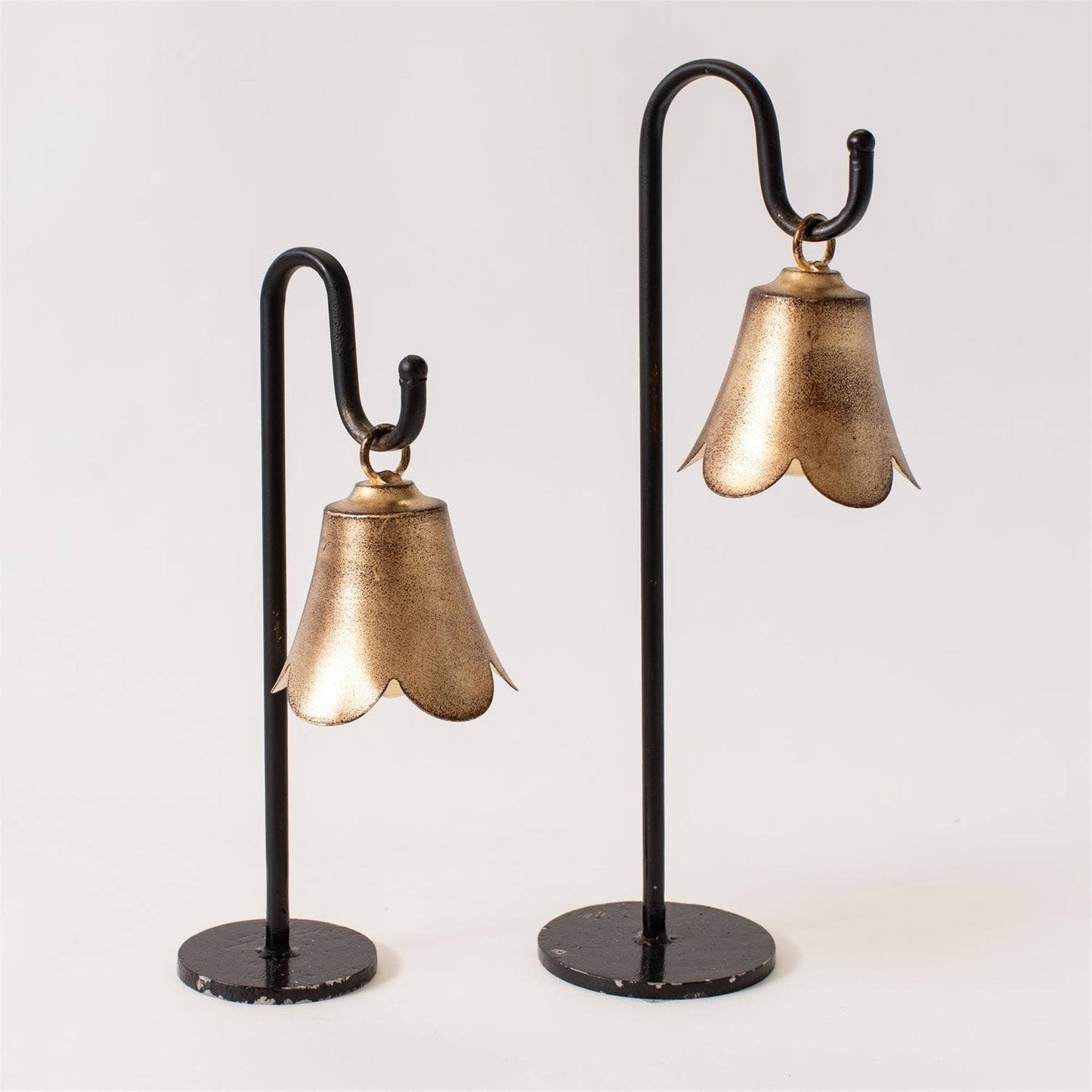Gold Fluted Bells On Stand