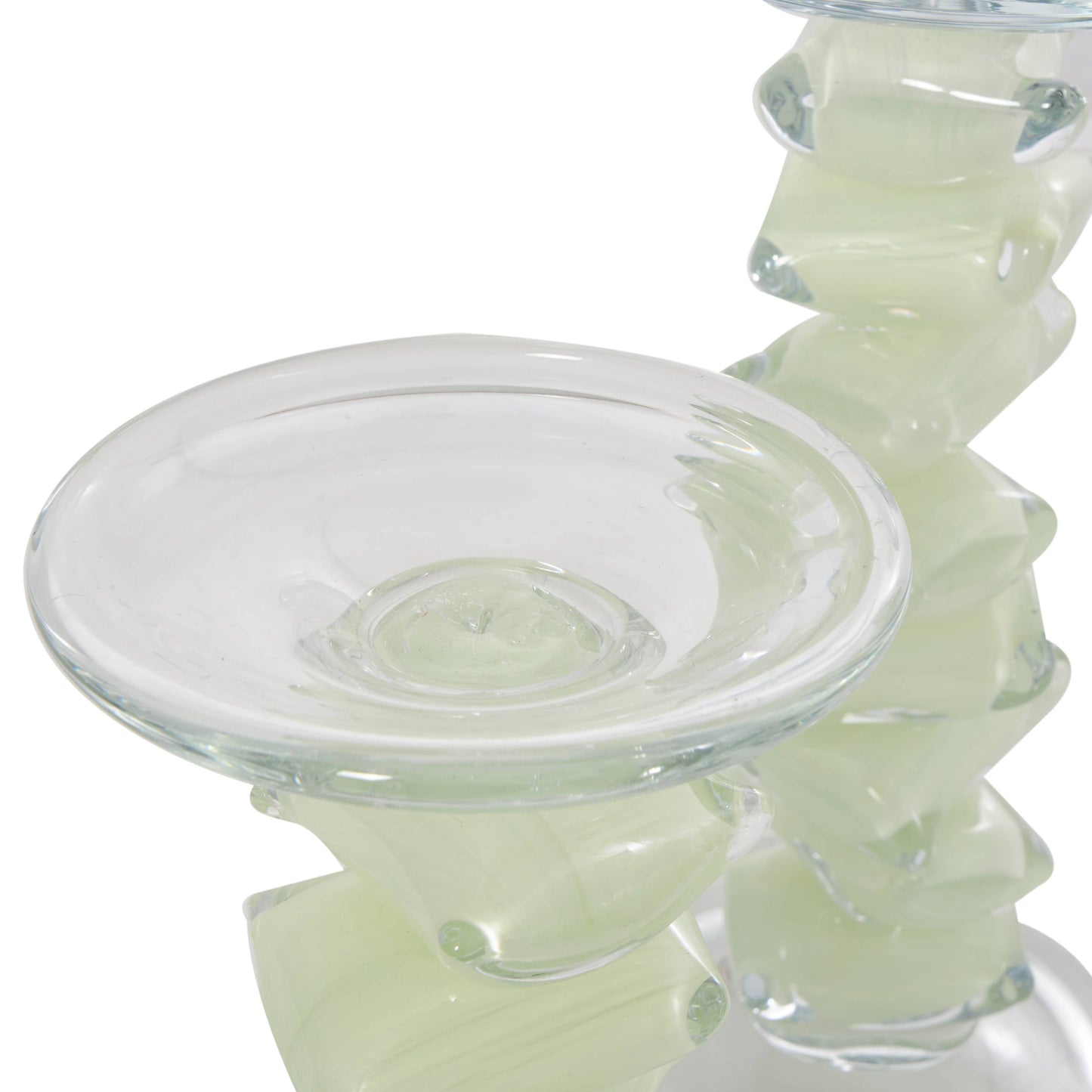 Glass Stacked Stone Candle Holders