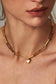 18K Gold Plated Link Chain Necklace with Safety Pin Clasp - 6845: S0OX3T6845
