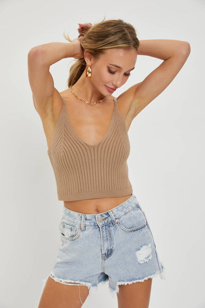 EVERYDAY RIBBED KNIT CAMI TANK