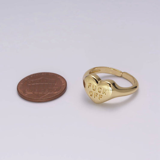Heart Fuck off ring