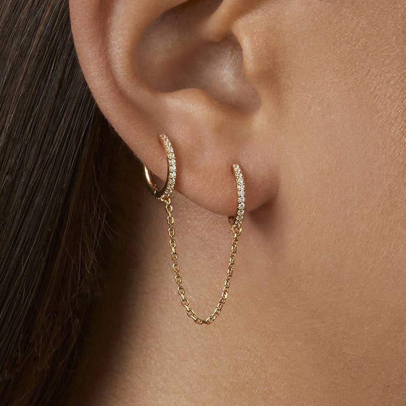Gold Chain Earring - Single