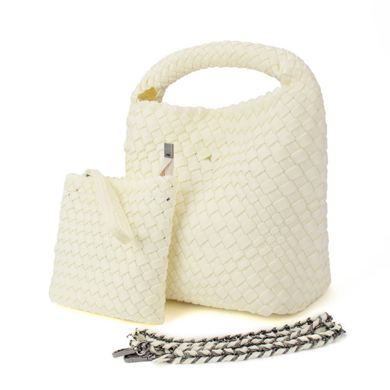 The Chloe | Small Woven Crossbody Tote