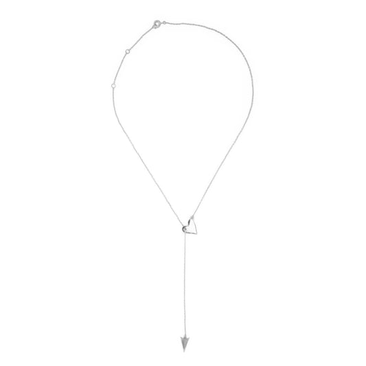 Heart and Arrow Adjustable Lariat Necklace