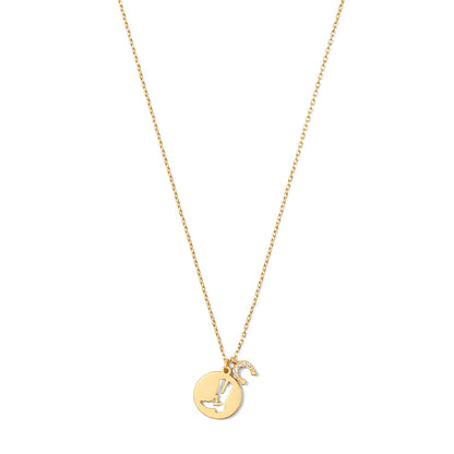 Boot & Horseshoe Necklace Gold or Silver