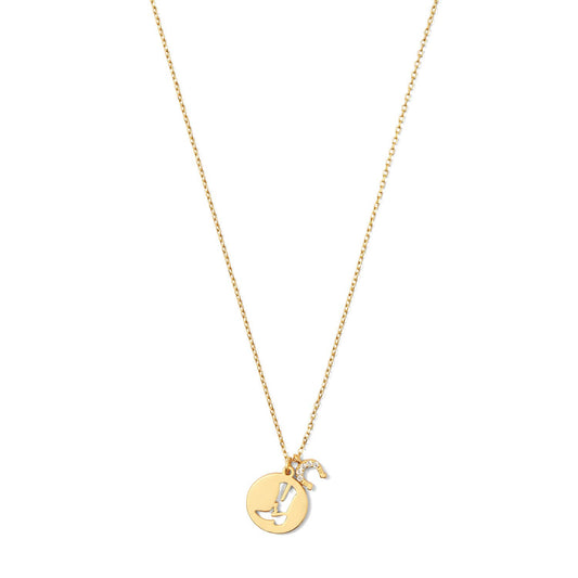 Boot & Horseshoe Necklace Gold or Silver