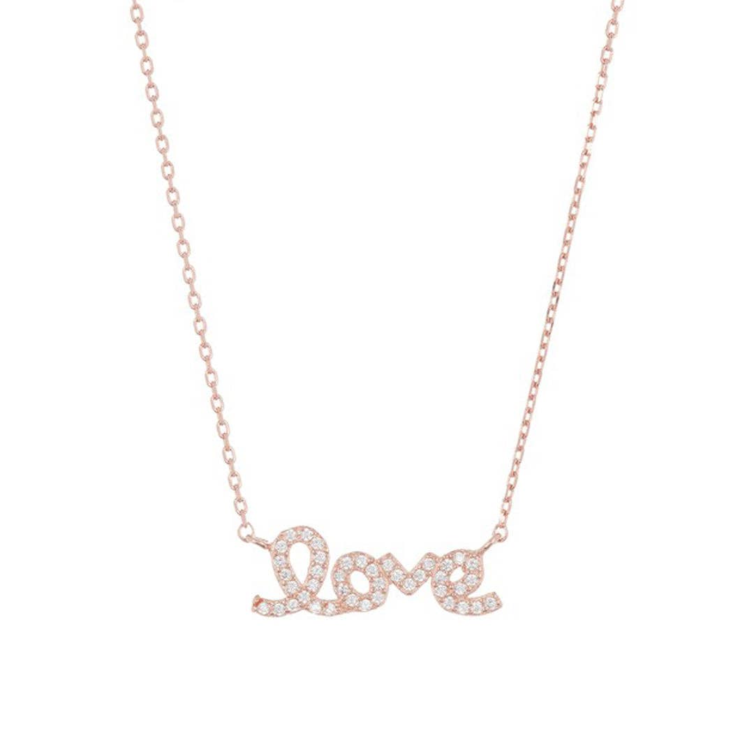 Cursive Love Necklace