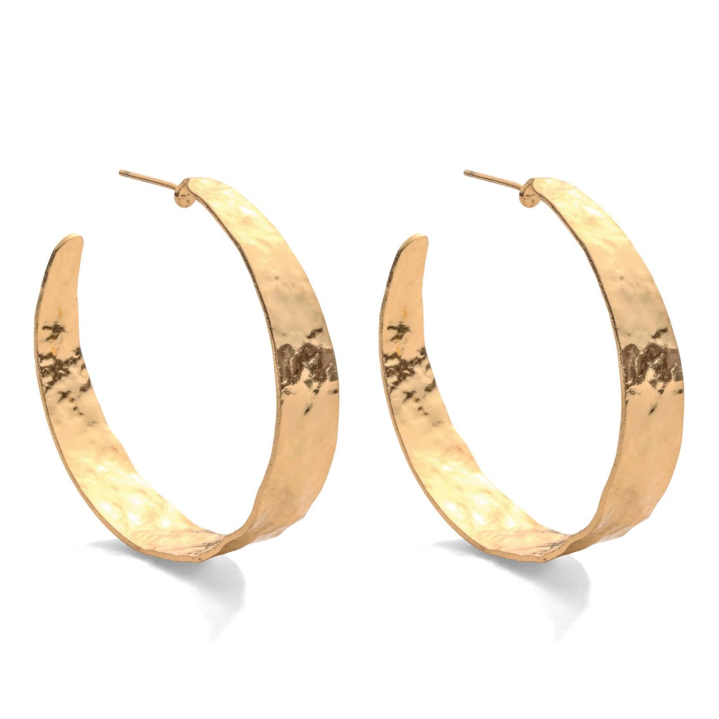 Wide Gilded Hoops: Gold