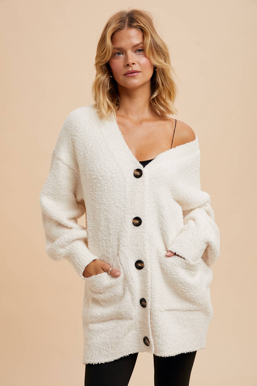 Fuzzy Chenille Cardigan