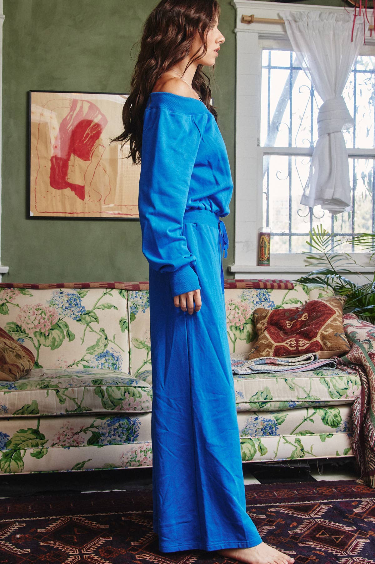 Off-the-shoulder Slouchy Wide Leg Jumpsuit
