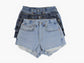 High-Rise Upcycled Denim Cutoff Shorts - (29" waist)