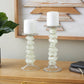 Glass Stacked Stone Candle Holders