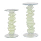 Glass Stacked Stone Candle Holders