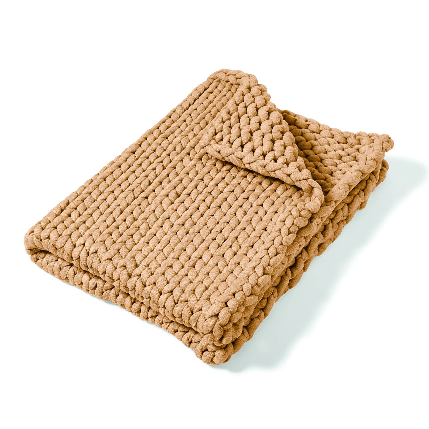 Chunky Knit Throw: Cream