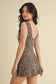 Leopard Print Sleeveless Wrap Tie Front Dress