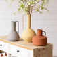 Vase - Stucco Textured Modern Shaped (Set Of 03)