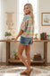 Mineral Washed Multi Stripe Knit Top